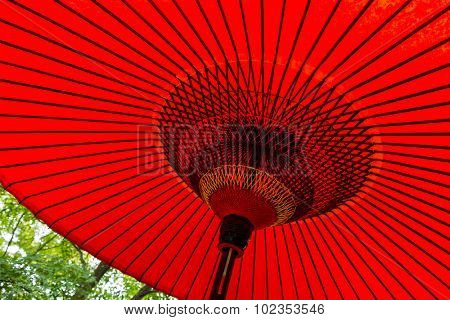 Japanese red umbrella