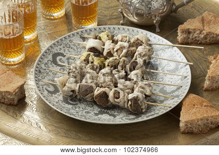 Traditional raw Moroccan boulfaf for Eid Al-Adha