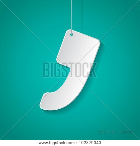 Vector comma icon. Eps10