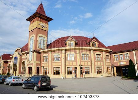View of railway station in Uzhhorod,Western Ukraine