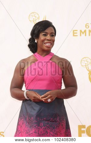 LOS ANGELES - SEP 20:  Uzo Aduba at the Primetime Emmy Awards Arrivals at the Microsoft Theater on September 20, 2015 in Los Angeles, CA