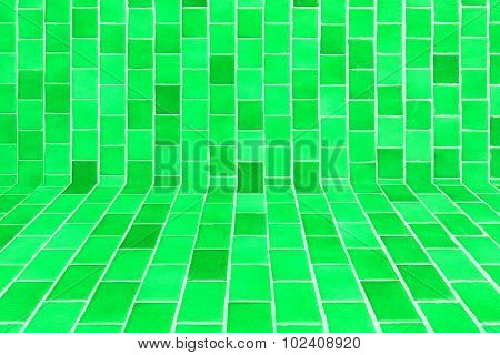 Background mosaic green beautiful.