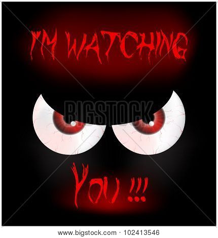Image Of Happy Halloween Spooky Background Flat Design. Vector Illustration Of Invitation Card With