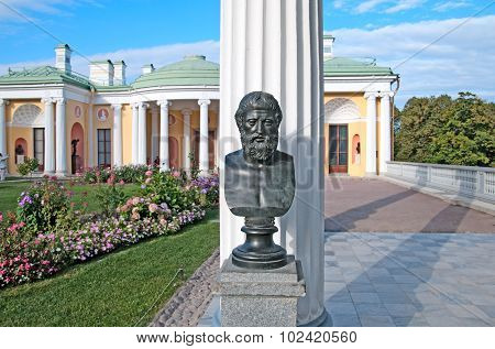 Tsarskoye Selo (Pushkin). Saint-Petersburg. Russia. Theocritus Sculpture
