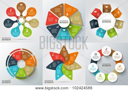 Vector elements for infographic.