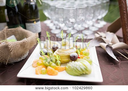 Buffet table in vintage style