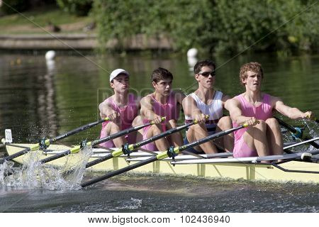 HENLEY, ENGLAND. 03-07-2010.  Westminster School & Walton R.C.  in action on day 4 of the Henley Royal Regatta 2010 held on the River Thames.  