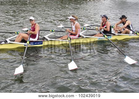 HENLEY, ENGLAND. 04-07-2010.  Gloucester R.C. & Leander Club winners of The Princess Grace Challenge Cup  on day 5 of the Henley Royal Regatta 2010 held on the River Thames.  
