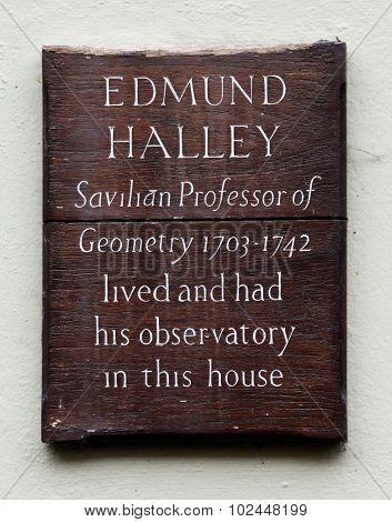 Edmund Halley Plaque