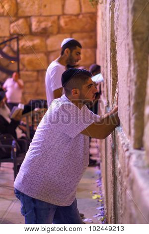 Selichot (jewish Penitential Prays) In The Western Wall