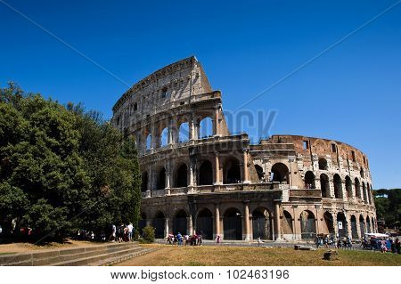 Colosseum, Rome, Italy - July 11. 2012.: View of The Colosseo in Rome