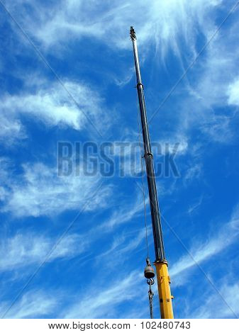 Upward View On The Boom Of A Crane