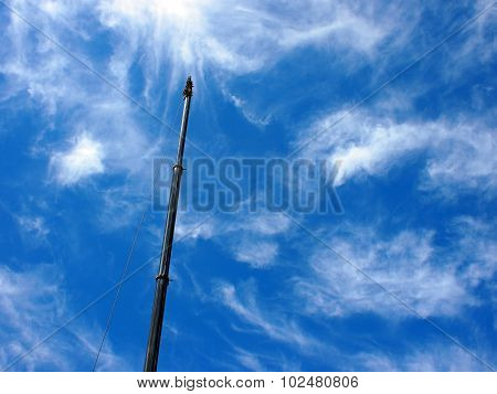 Upward View On The Boom Of A Crane