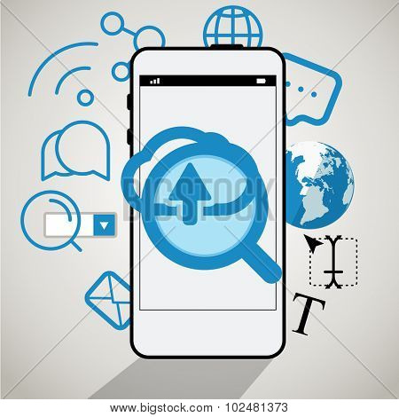 Modern smartphone interface. Comminication concept