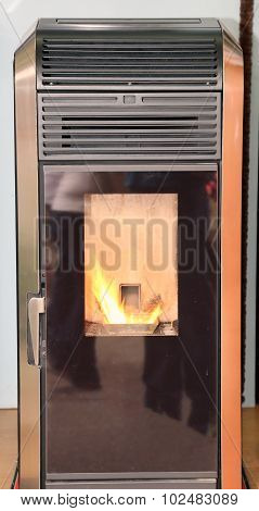 Modern Wood-burning Stove To Heat House