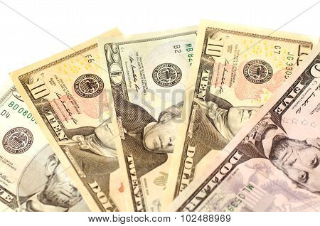 Dollar bills face.