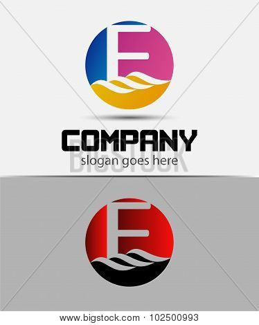 Abstract Letter f Icon