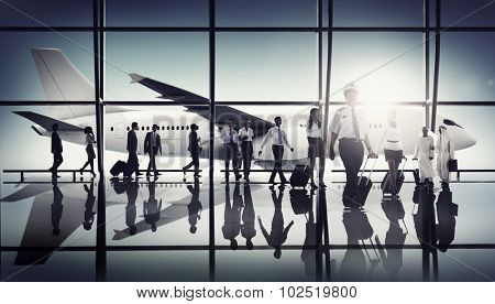 Airport Pilot Cabin Crew Professional Occupation Concept