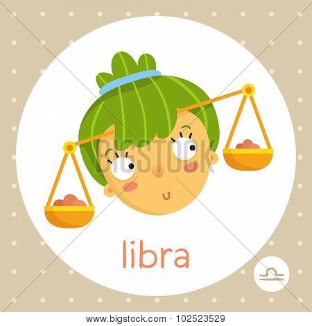 Libra Zodiac Sign, Girl With Bowls Of Scales