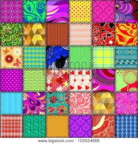 Abstract patchwork seamless pattern