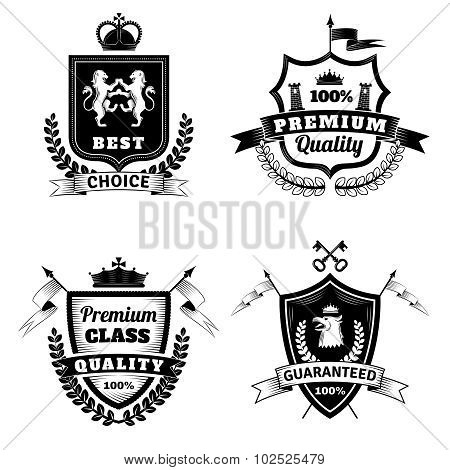Heraldic Best Choice Emblems Set