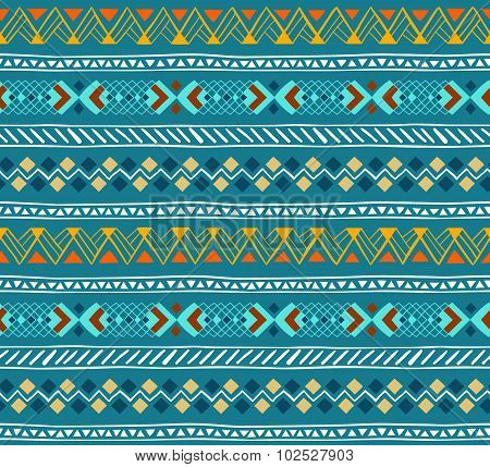 Seamless pattern in style zentangle (ethnic, doodle).
