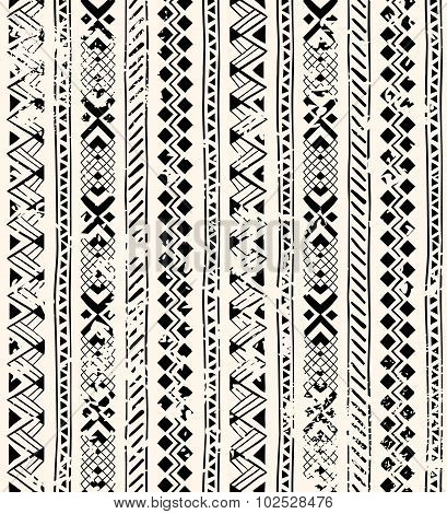 Seamless pattern in style zentangle (ethnic, doodle).