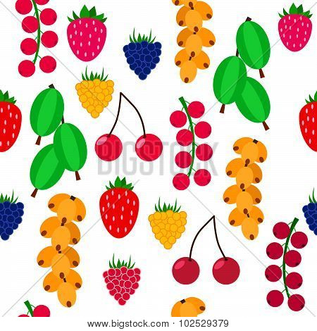 Seamless berry pattern.