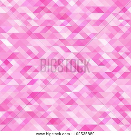 Pink and white polygonal mosaic background.