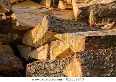 Fire wood - spruce wood, Drying firewood for heating