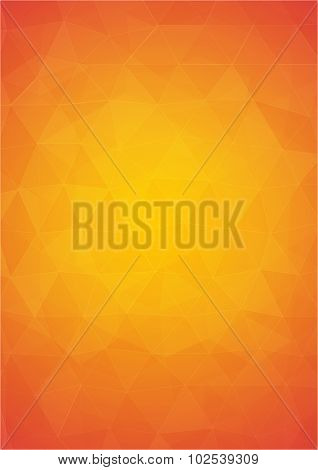 Orange And Yellow Abstract Background With Triangular Shapes