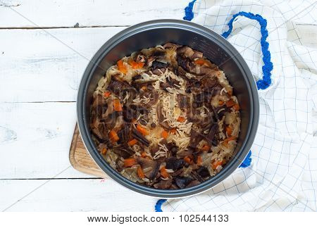 Vegetarian Pilaf With Porcini Mushrooms