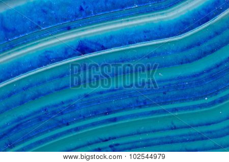 Crystal Blue Onyx. Macro.