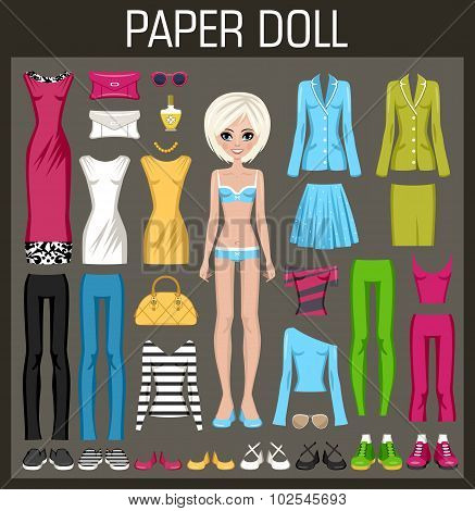 Paper Doll With Clothes