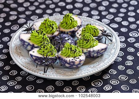 Deviled eggs for Halloween