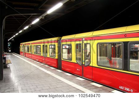 S-bahn Station In Berlin, Germany