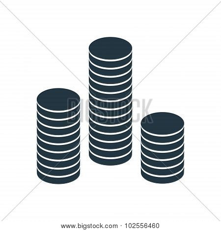 money coin pile