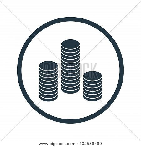 money coin pile