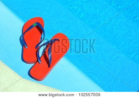 Pair Of Red Flip-flops