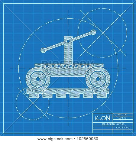 Vetor color flat trolley icon. Eps10