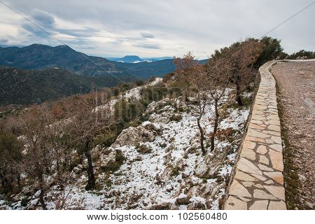 Winter Landscape In The Mountains Near Vassa, Greece