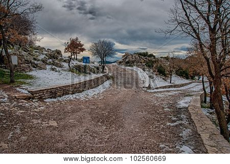 Winter Landscape In The Mountains Near Vassa, Greece