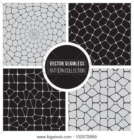 Vector Seamless BW Pattern Collection
