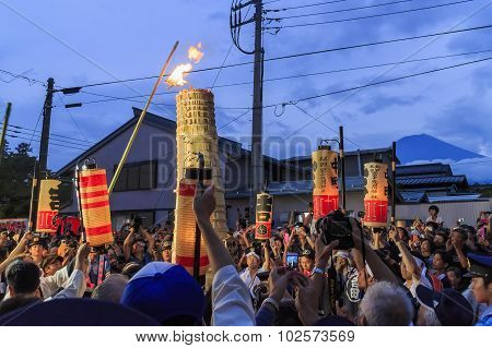 The Special Festival - Yoshida Fire Festival At Fujisan Hong? Sengen Taisha