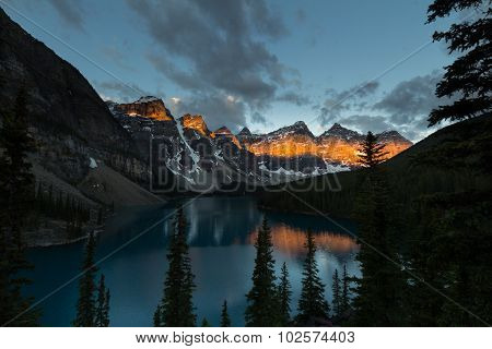 Sunrise At Valley Of The Ten Peaks