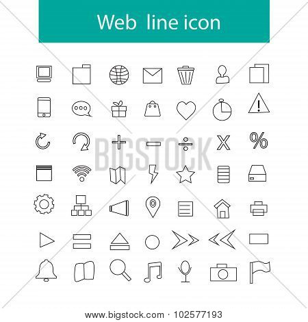 Web line icons
