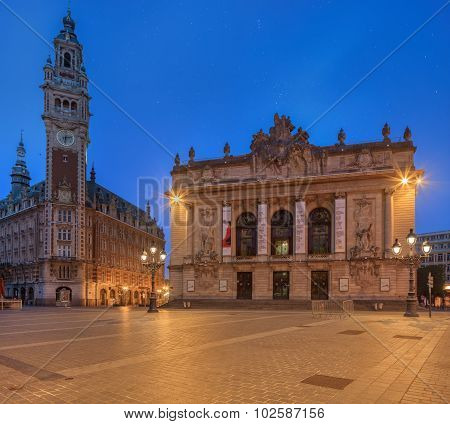 Belfry and Opera in Lille - France