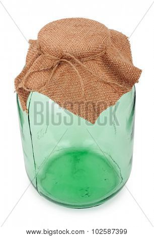 Closed three-liter glass jar