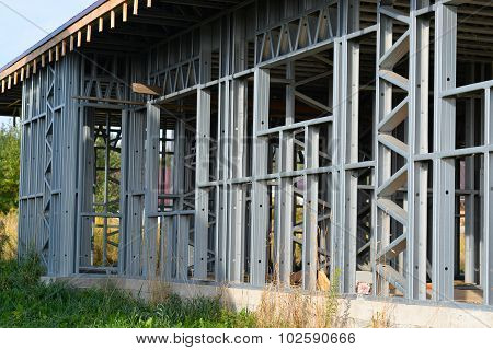 iron truss frame house