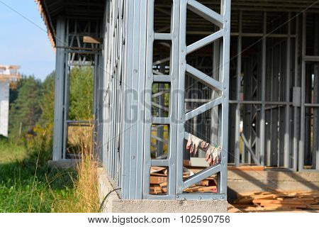 iron truss frame house